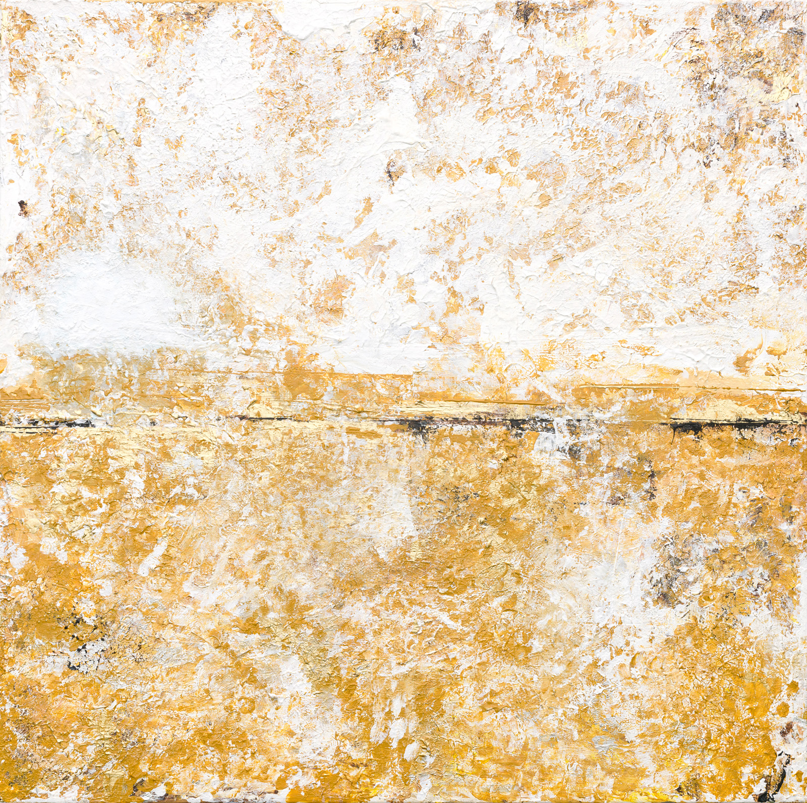 Blinking Line in ocher 80 x 80 B