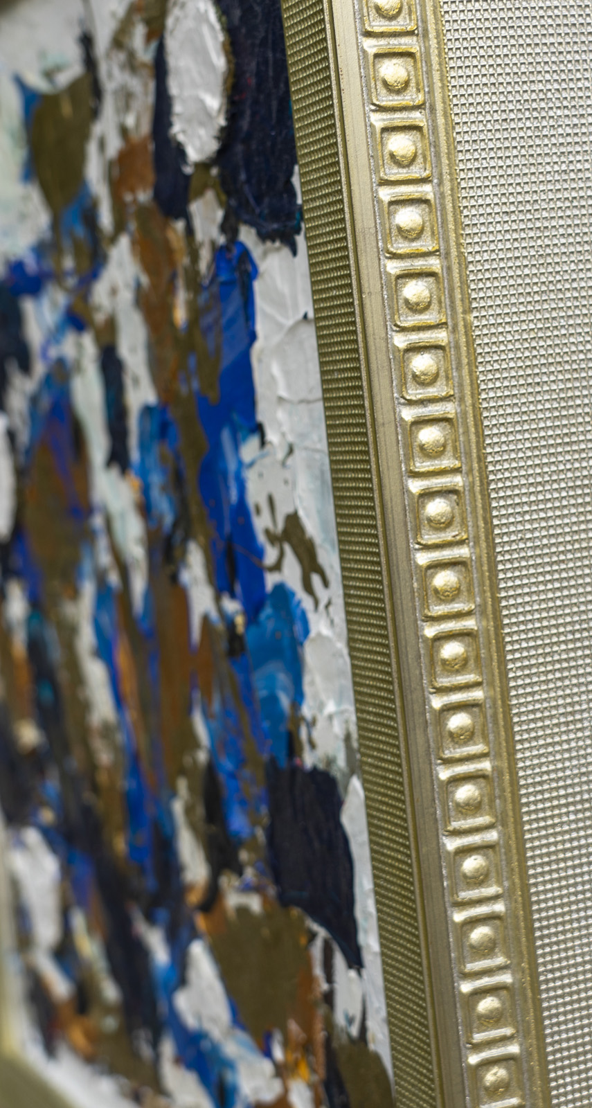 Stroopwafel blauw zijkant